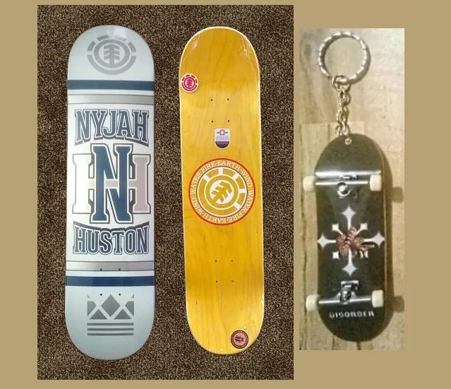 Disorder Complete Skateboard-Keychain Toy +Nyjah Huston Element Skateboard Deck