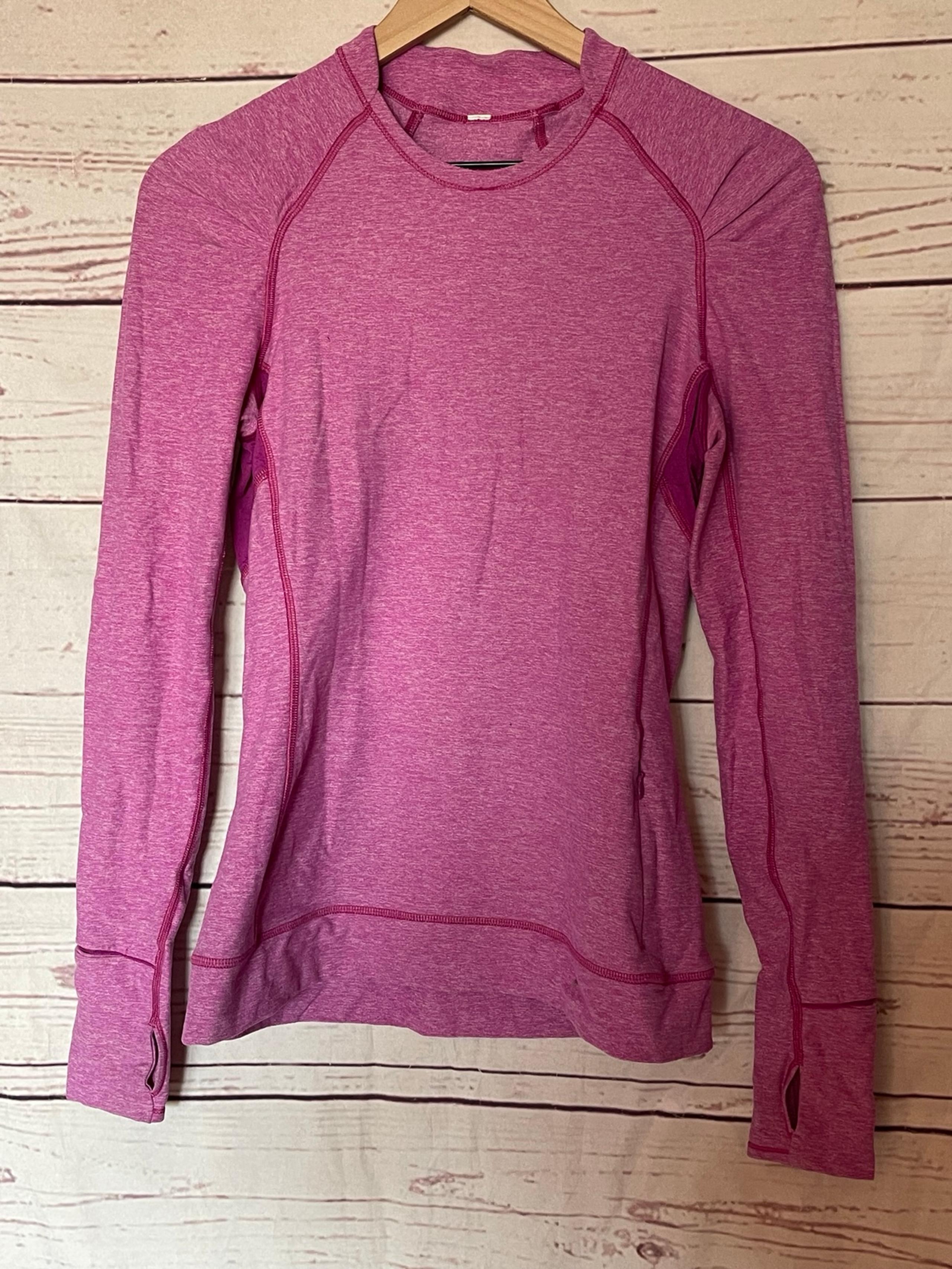 Lululemon Think Fast Long Sleeve Heathered Ultra Violet / Ultra Violet Size 6
