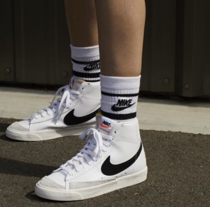 6Y | 7.5 WOMEN'S NIKE BLAZER WHITE / BLACK DA4086-100
