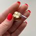 Real 14k gold clover ring