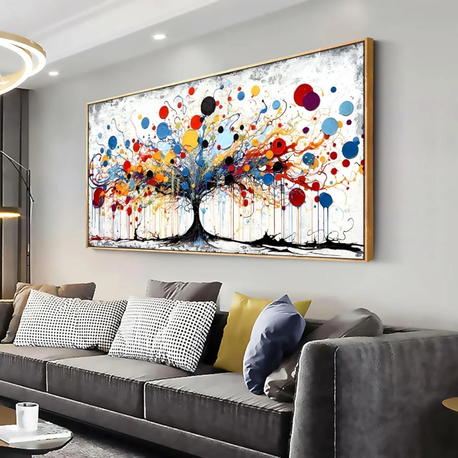 Wall Art Abstract Tree Artwork Colorful Tree Canva Prints for Living Room20 x40