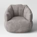 Corduroy Structured Bean Bag Chair Light Gray - Room Essentials