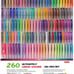 260 Pack Gel Pens Set for Coloring Books Drawing Crafts - NEW!