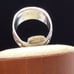 Crushed Turquoise Inlay Ring Sterling Silver Vintage Size 7.75