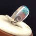 Crushed Turquoise Inlay Ring Sterling Silver Vintage Size 7.75