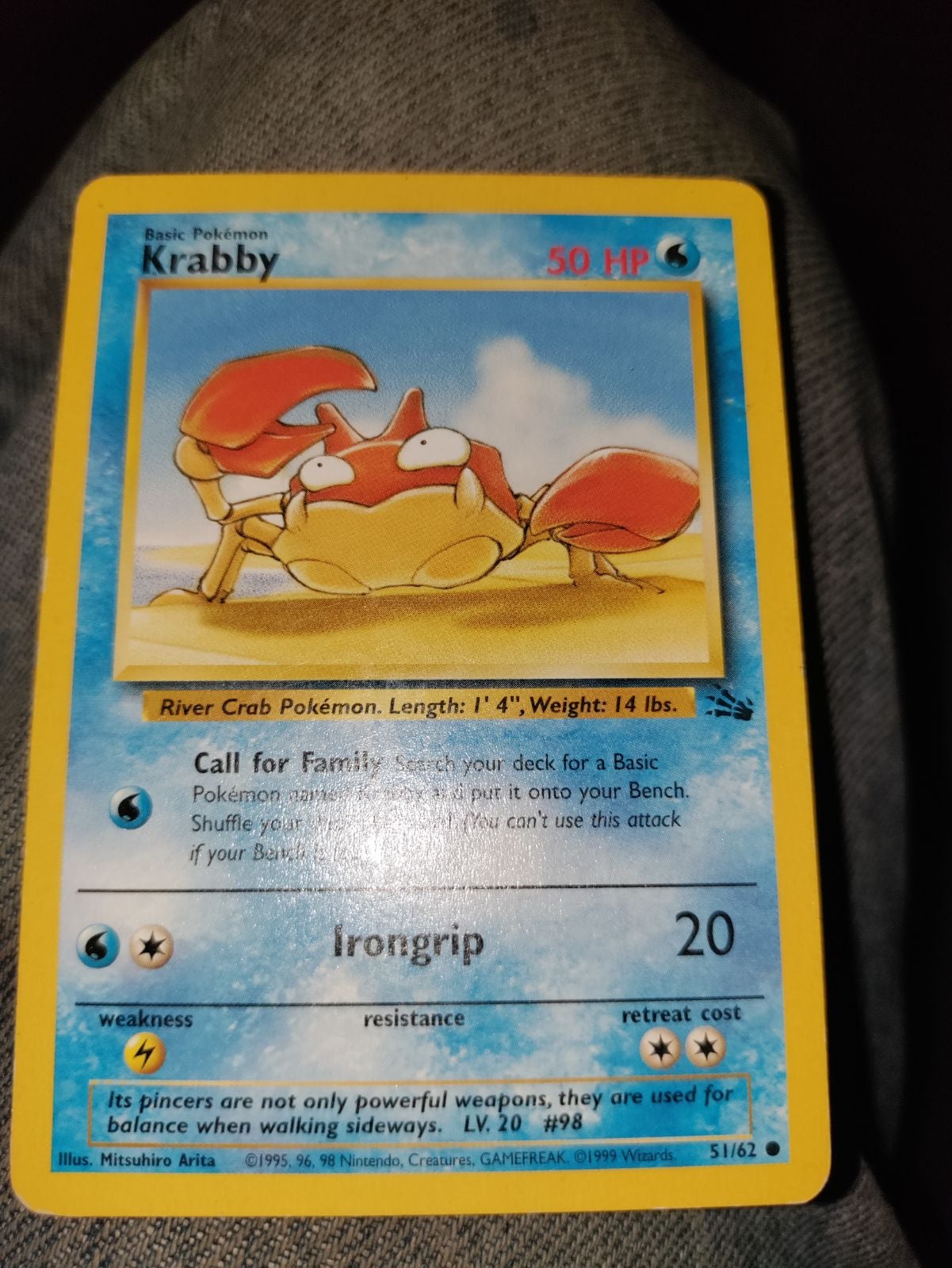 Krabby Pokemon card