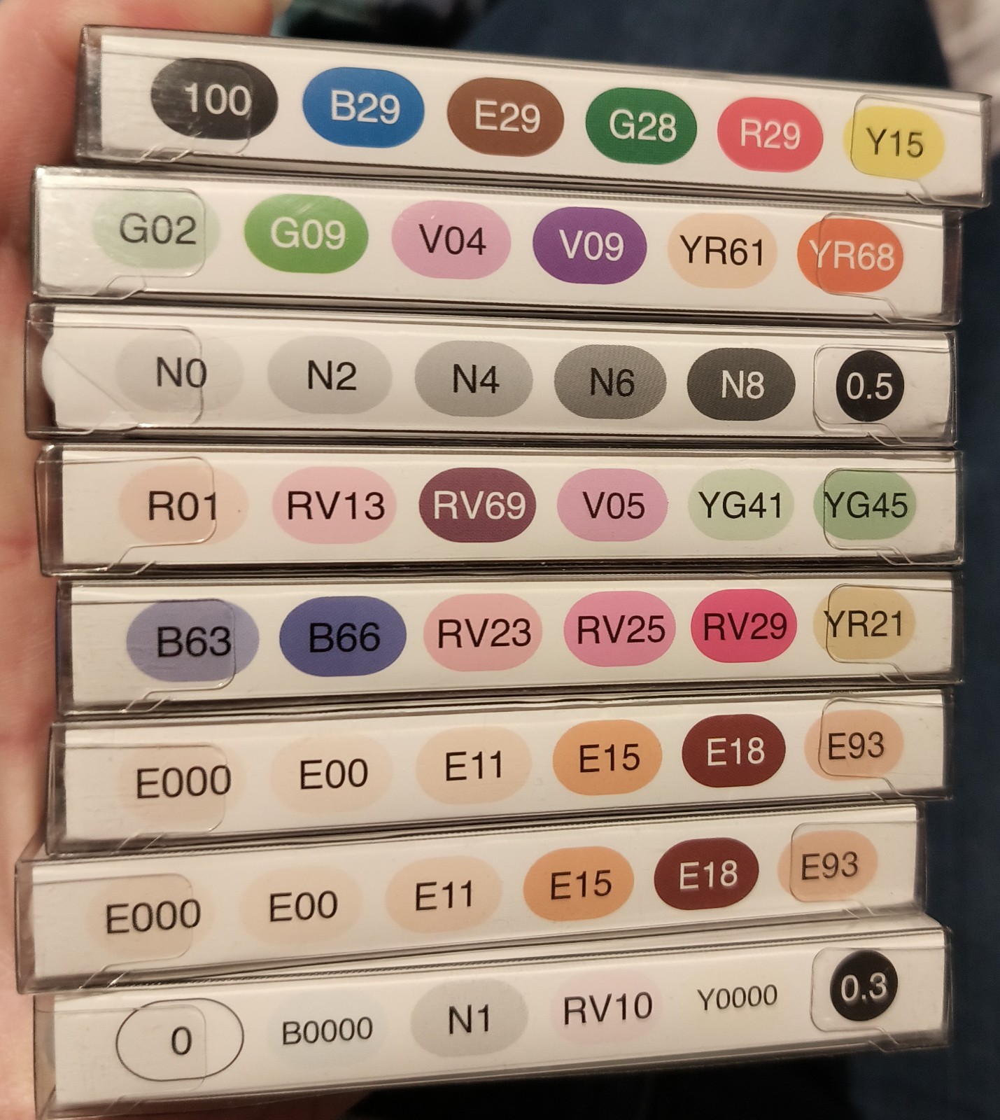 8 pkgs of brand new Copic Markers