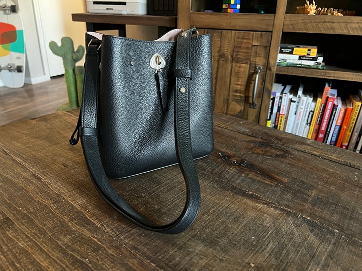 Kate Spade Leather Bucket Bag Black
