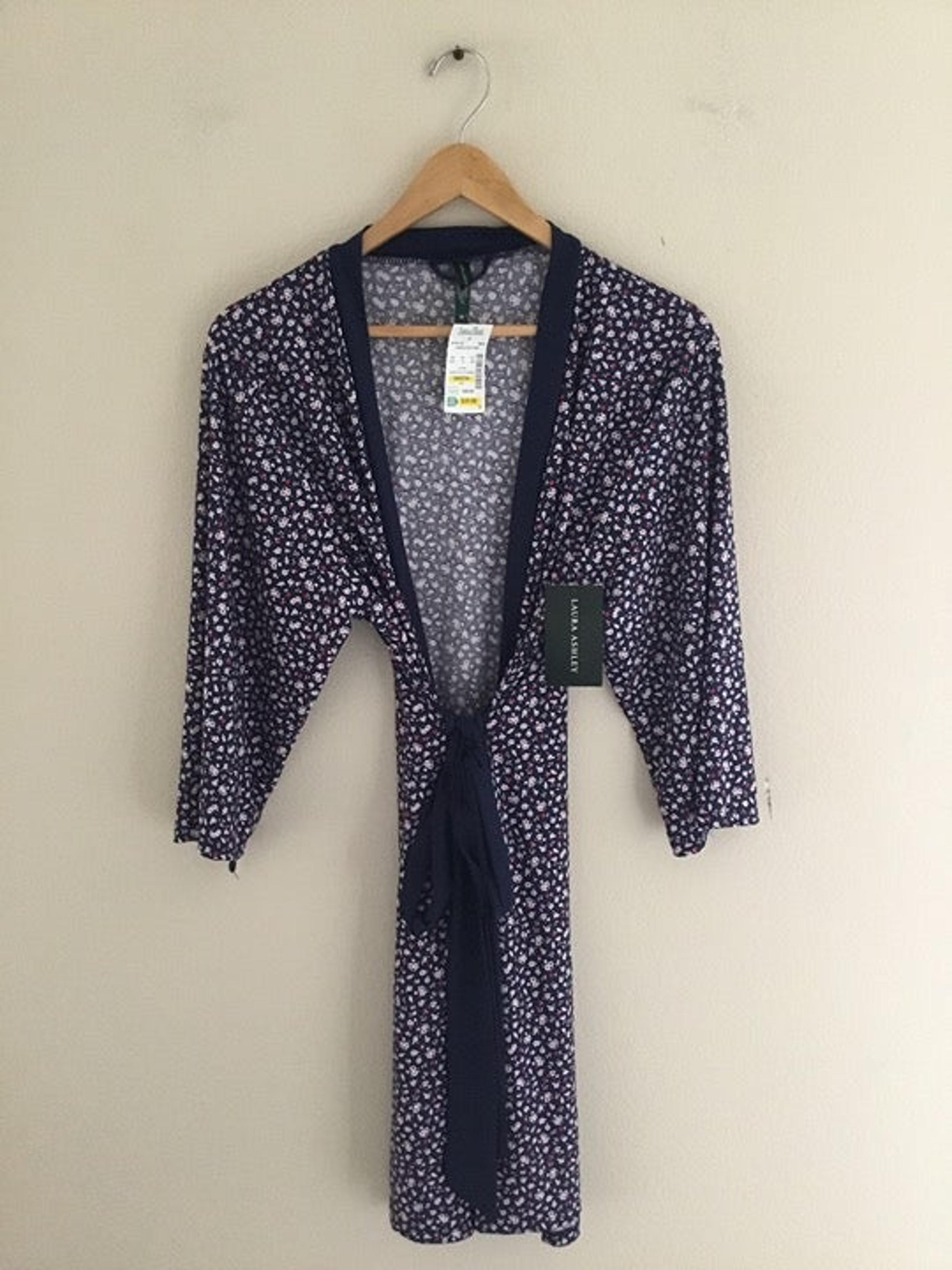 Laura Ashley Short Floral Robe is New with Tags! Size Medium