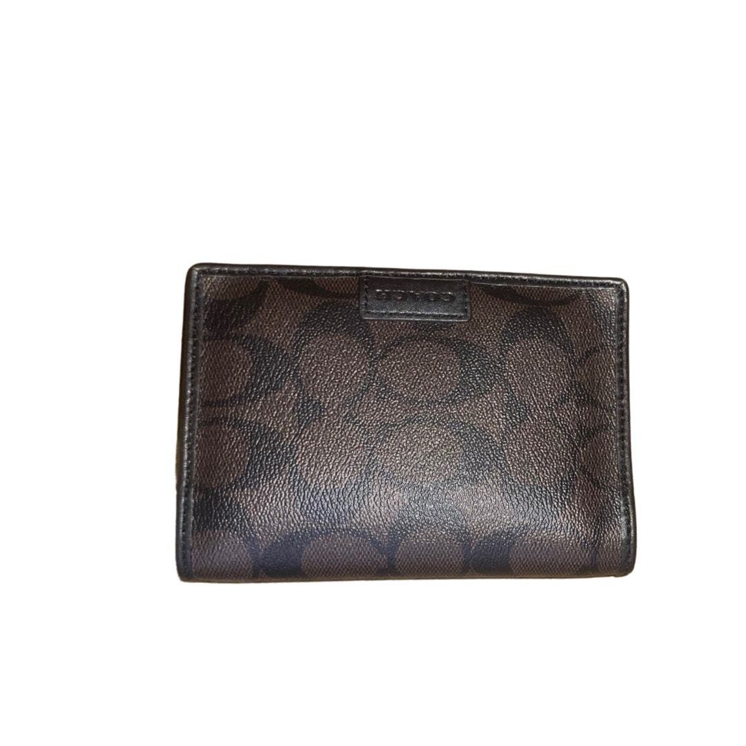 COACH F68667 Passport Case Holder Wallet Signature Canvas Mahogany/Brown NWT
