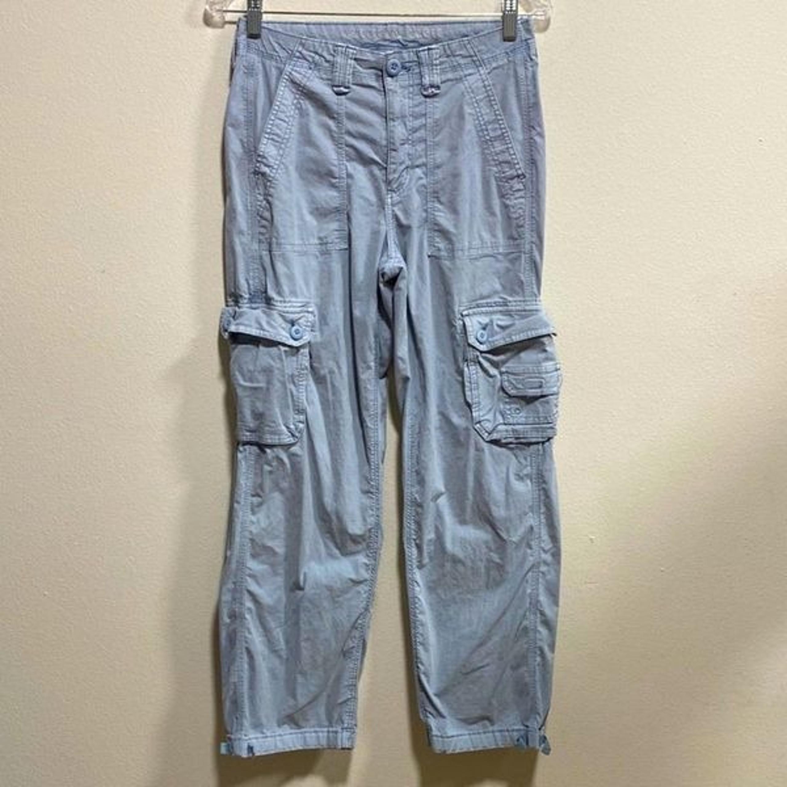 American Eagle Blue Cargo Pants Women’s Size 4  Stretch Utility AE 1977