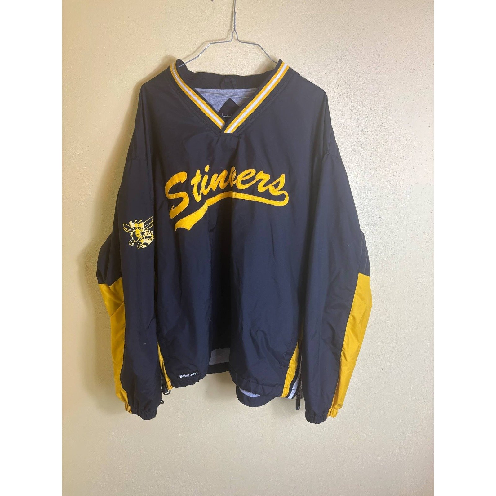 Stingers Windbreaker Pull Over Sports Holloway Size X-Large Jacket Back&Yellow