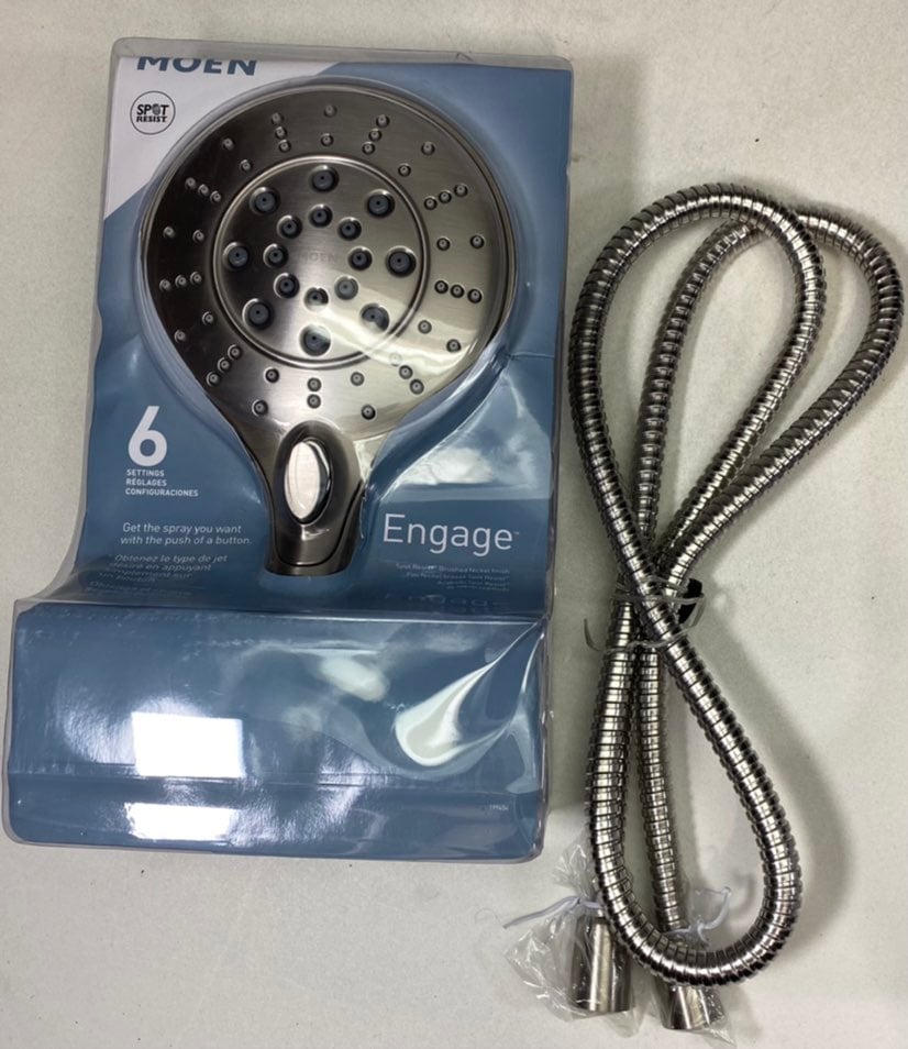 Moen 26112SRN Engage Magnetix Six-Function 5.5-Inch Handheld Showerhead