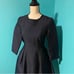 Blaque Label S Navy Blue Audrey 3/4 Sleeve Fit And Flare Mini Dress
