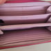 Coach Long Wallet Accordion Zip Around Red Pink Purple Beige Large Logo