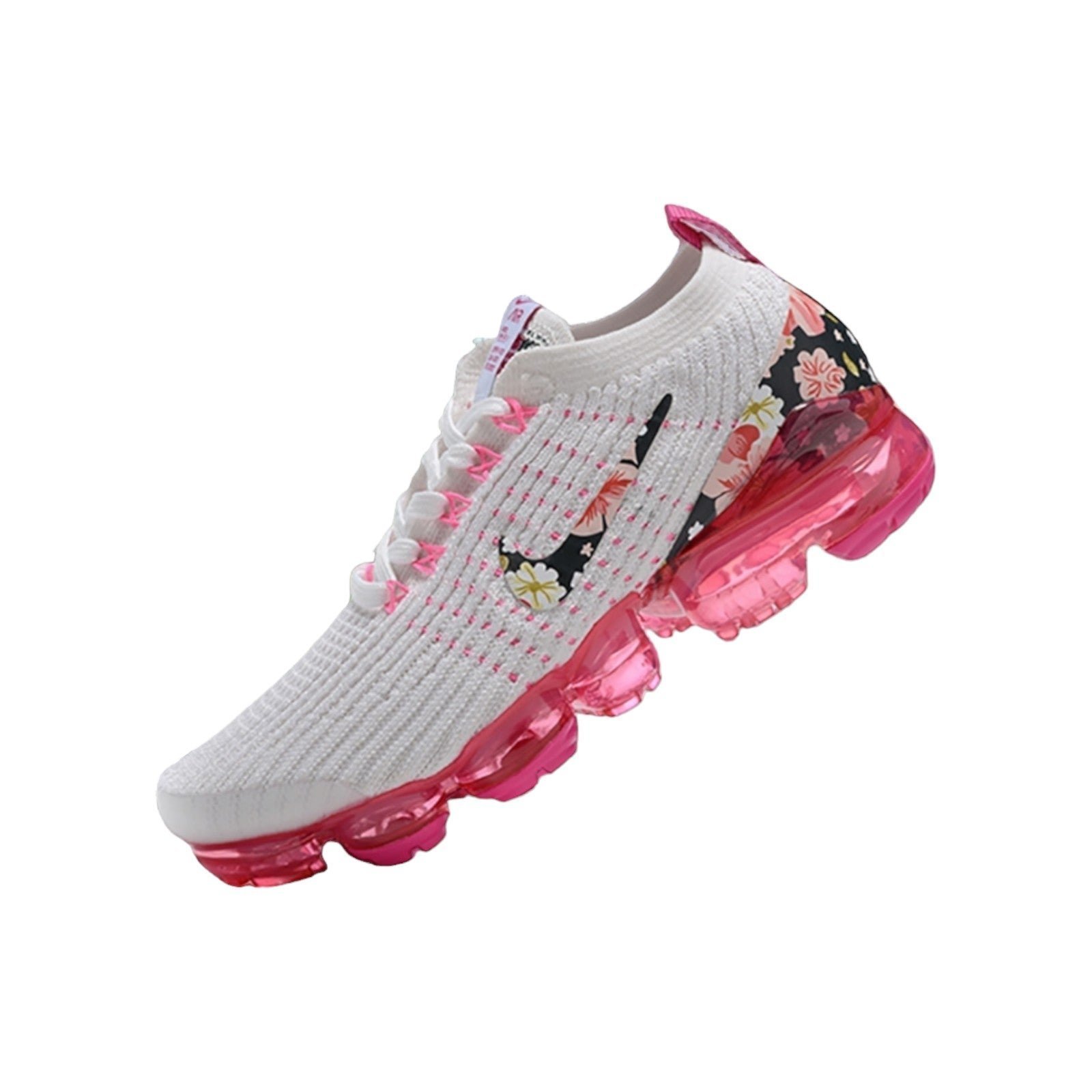 Nike air max vapormax pink white floral custom made for women sneakers 6.5