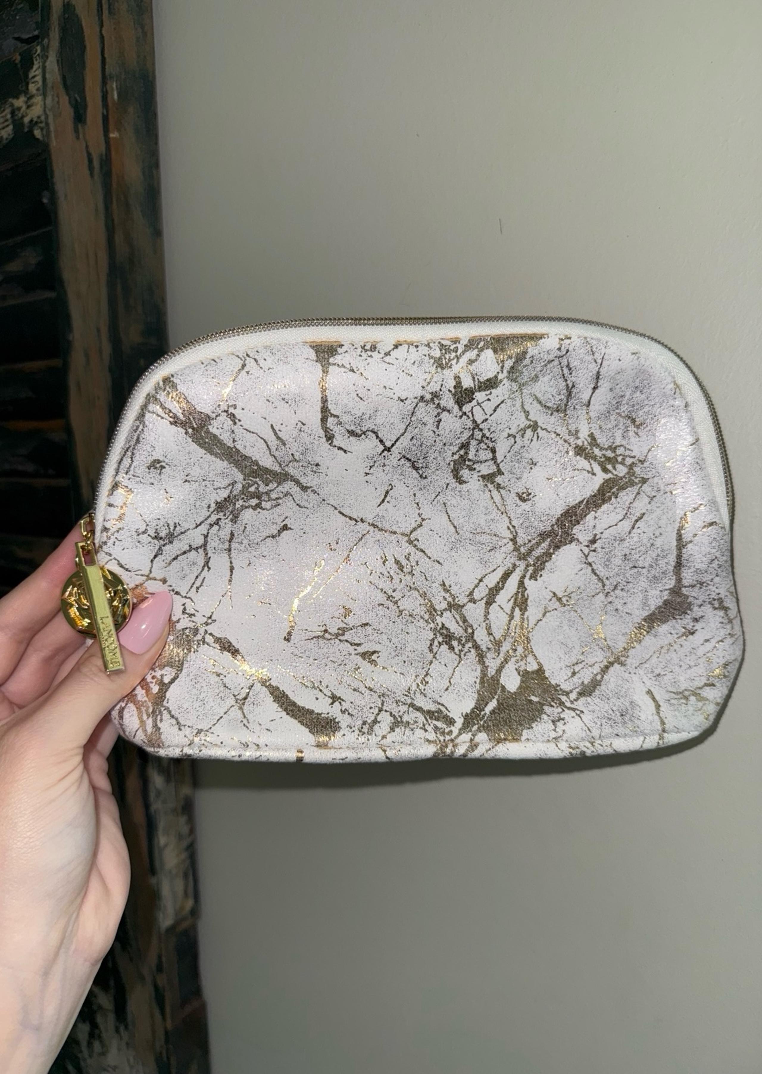 Lancôme White and Gold Makeup Bag