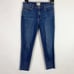 L'Agence Jeans 26 Angelique Studded High Rise Slim Raw Hem Dark Wash Stretch