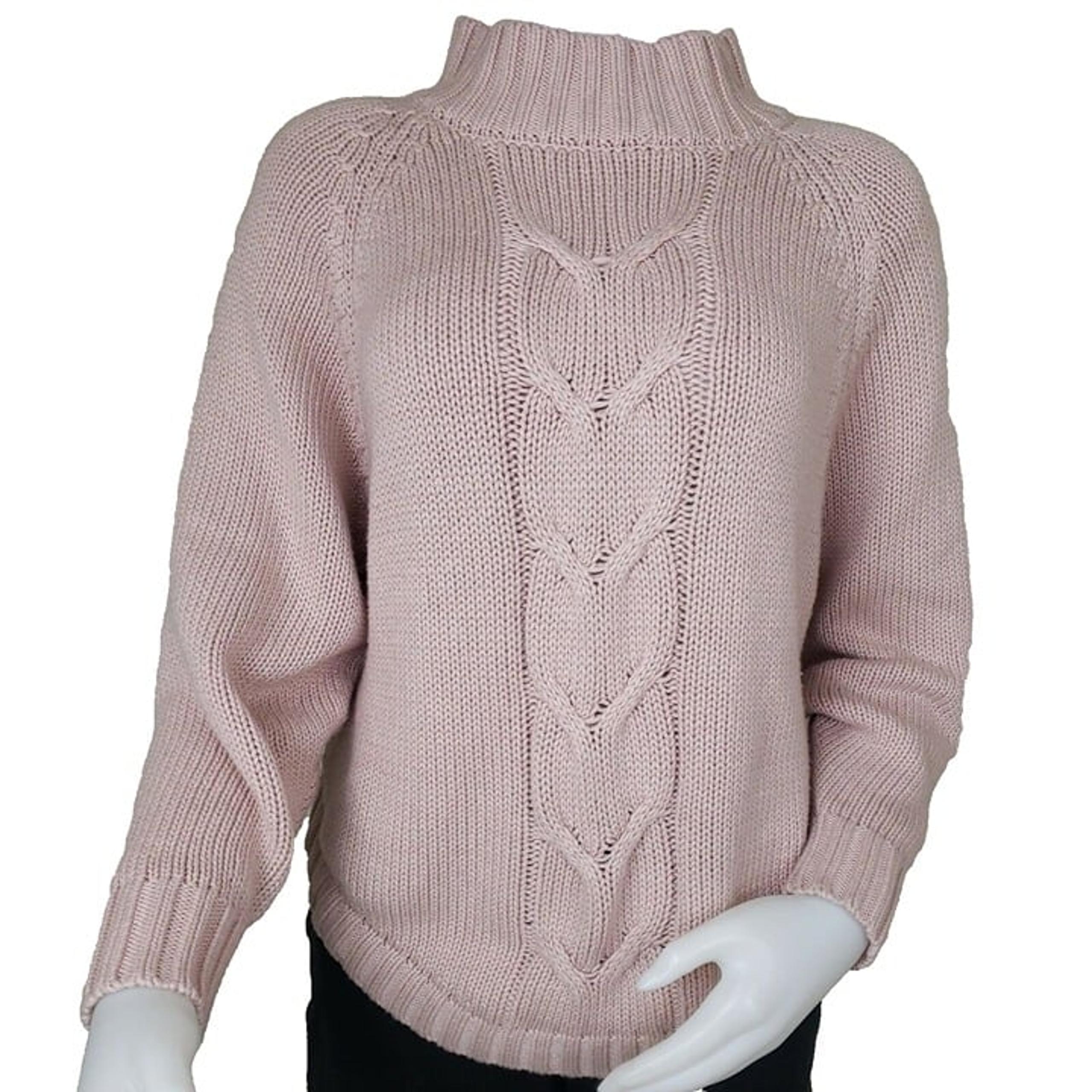 Nanette Lepore Cable Knit Sweater Womens Small Wool Cashmere Mock Neck Pullover