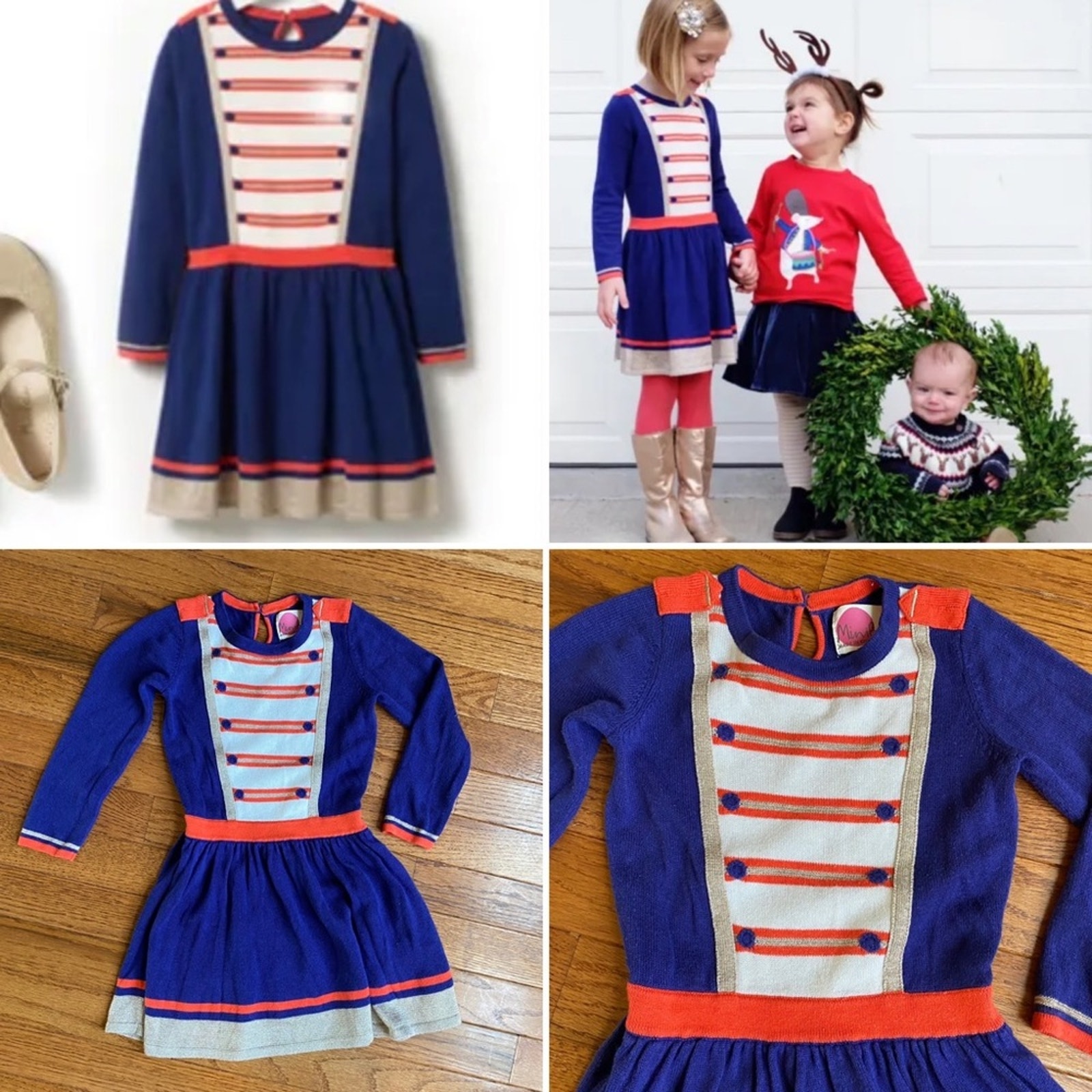 Mini Boden 88 Nutcracker Dress size 2-3 yrs EUC