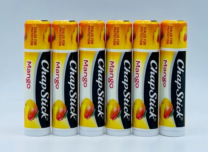 6 x ChapStick MANGO Moisturizer Lip Balm New Sealed Free Shipping