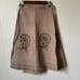 Vintage Mexican Leather Skirt Wrap Around Flowers