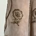 Vintage Mexican Leather Skirt Wrap Around Flowers