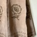 Vintage Mexican Leather Skirt Wrap Around Flowers