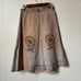 Vintage Mexican Leather Skirt Wrap Around Flowers