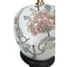 Vintage Lamp Ginger Jar Lotus Chinoiserie Floral Ceramic Painted Asian Wood Base