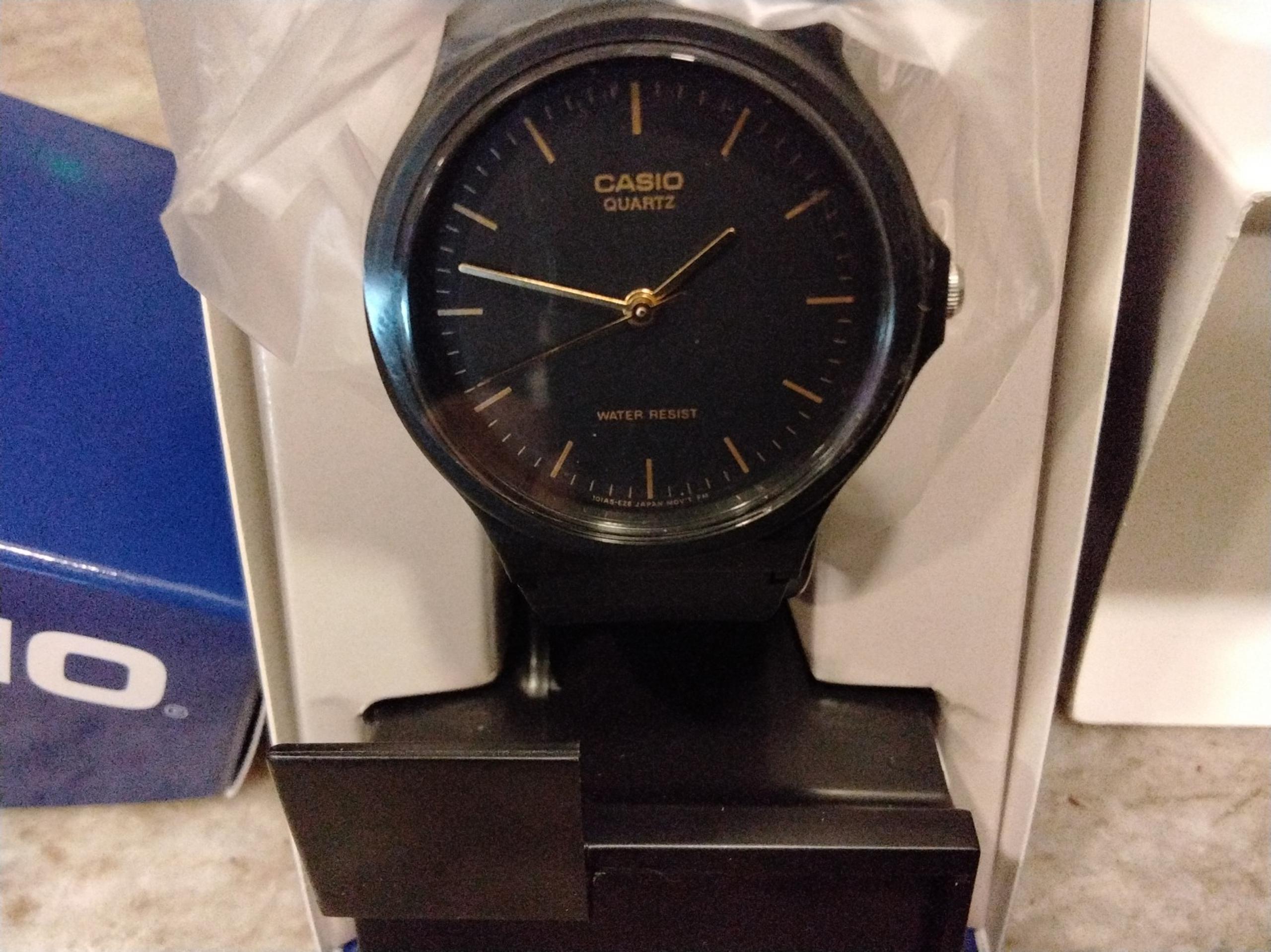 Casio Mens Watch with Black Resin Band