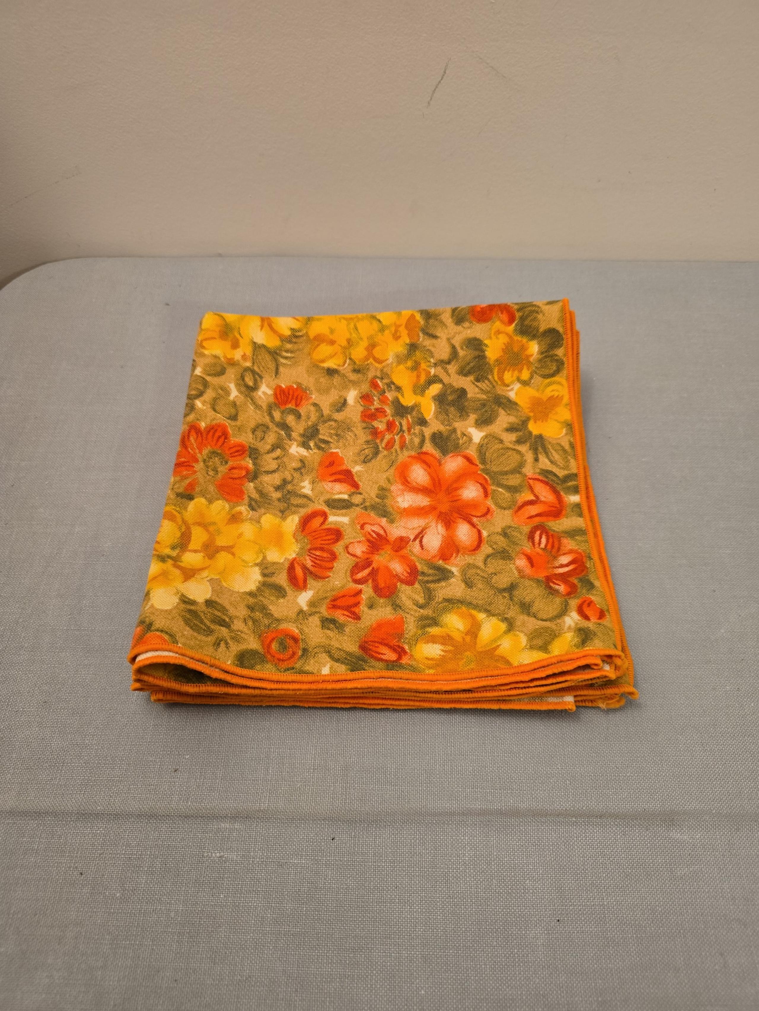 Vintage Floral Cloth Napkins