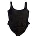 J CREW NWT Swimsuit Sz16 Black Sporty One-Piece Low Scoop Back High Leg Modest