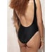 J CREW NWT Swimsuit Sz16 Black Sporty One-Piece Low Scoop Back High Leg Modest