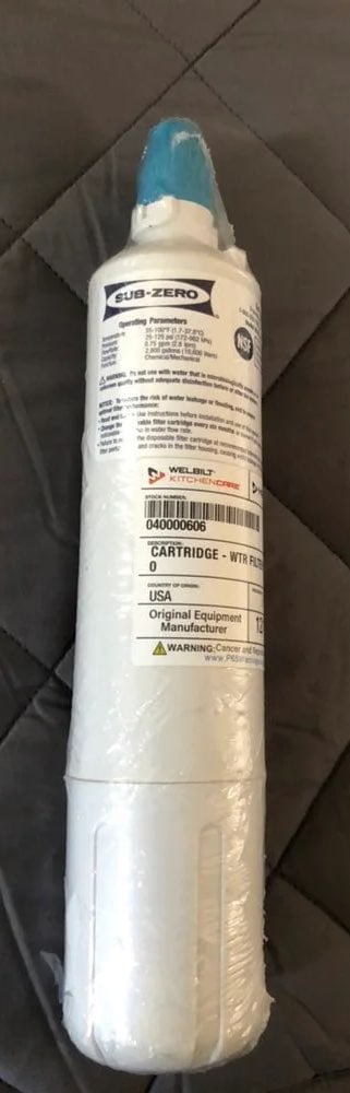 Sub-zero water filter