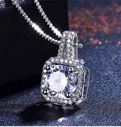 Beautiful Diamond Necklace White Gold