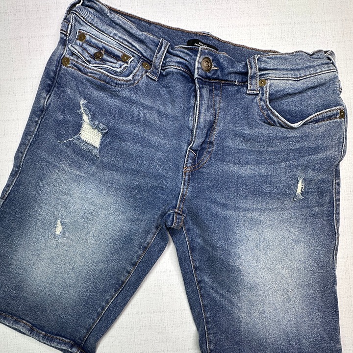 True Religion Men's Ricky Relaxed Fit Jean Shorts with Flap - Size 33