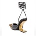 Jeffrey Campbell Medici Sandal in Black Patent & Silver NWOB