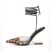 Jeffrey Campbell Medici Sandal in Black Patent & Silver NWOB