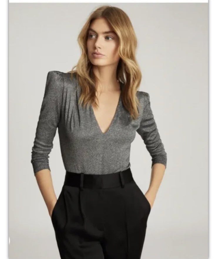 Reiss Rosie metallic Bodysuit