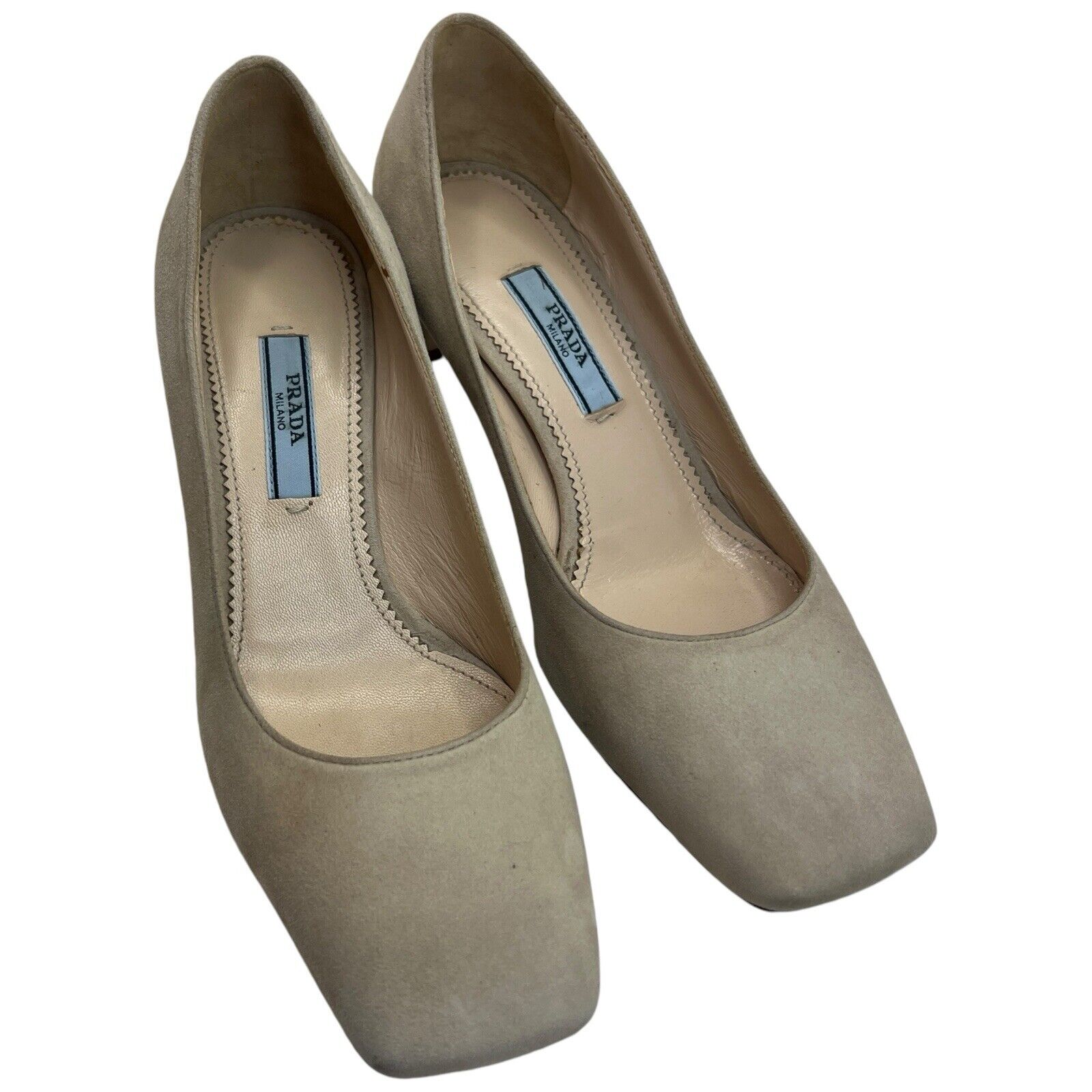 Prada Women’s Suede Pumps Square Toe Size 35