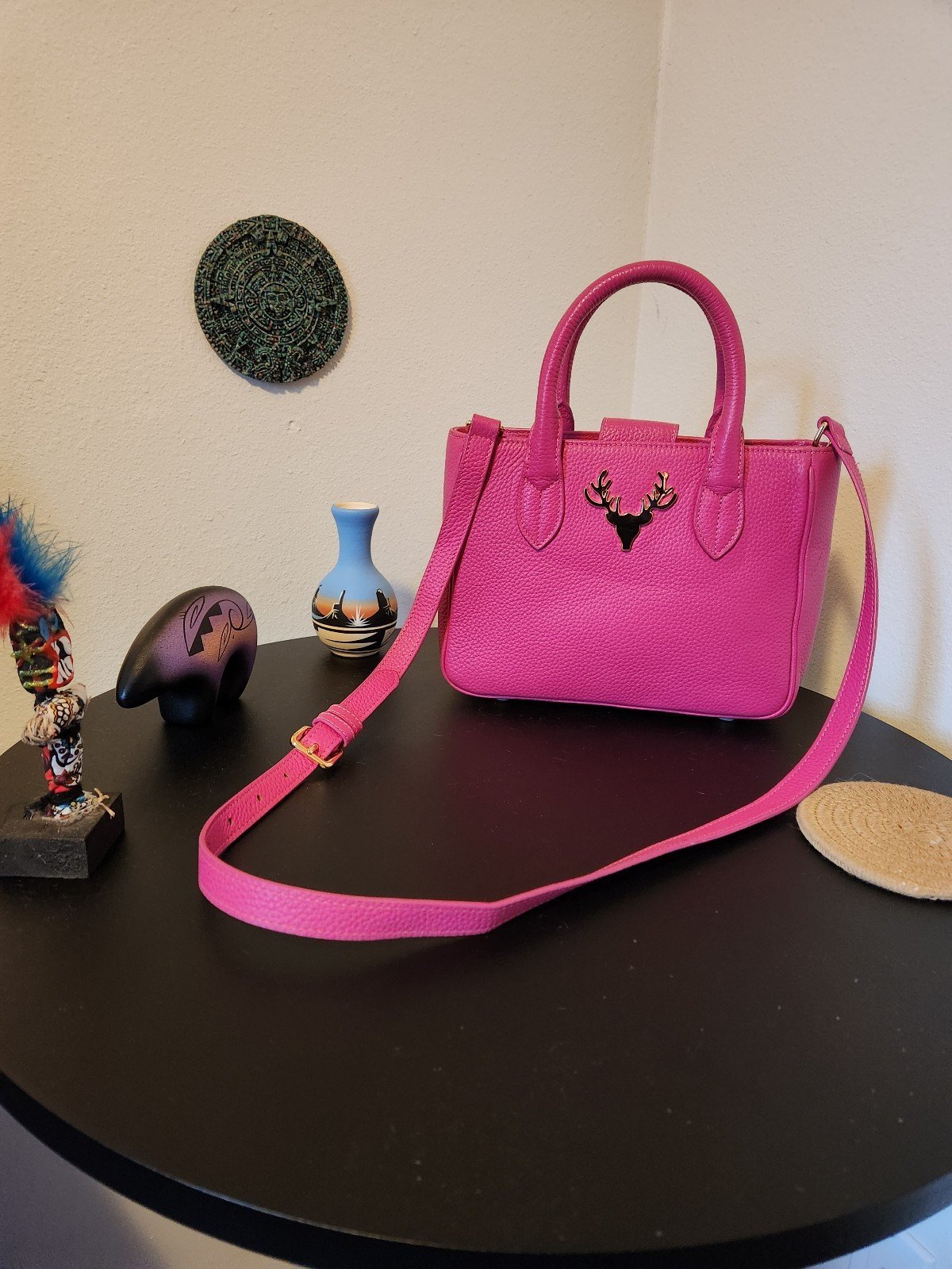 Taxidermy Pebbled Bovine Leather Mini Tote