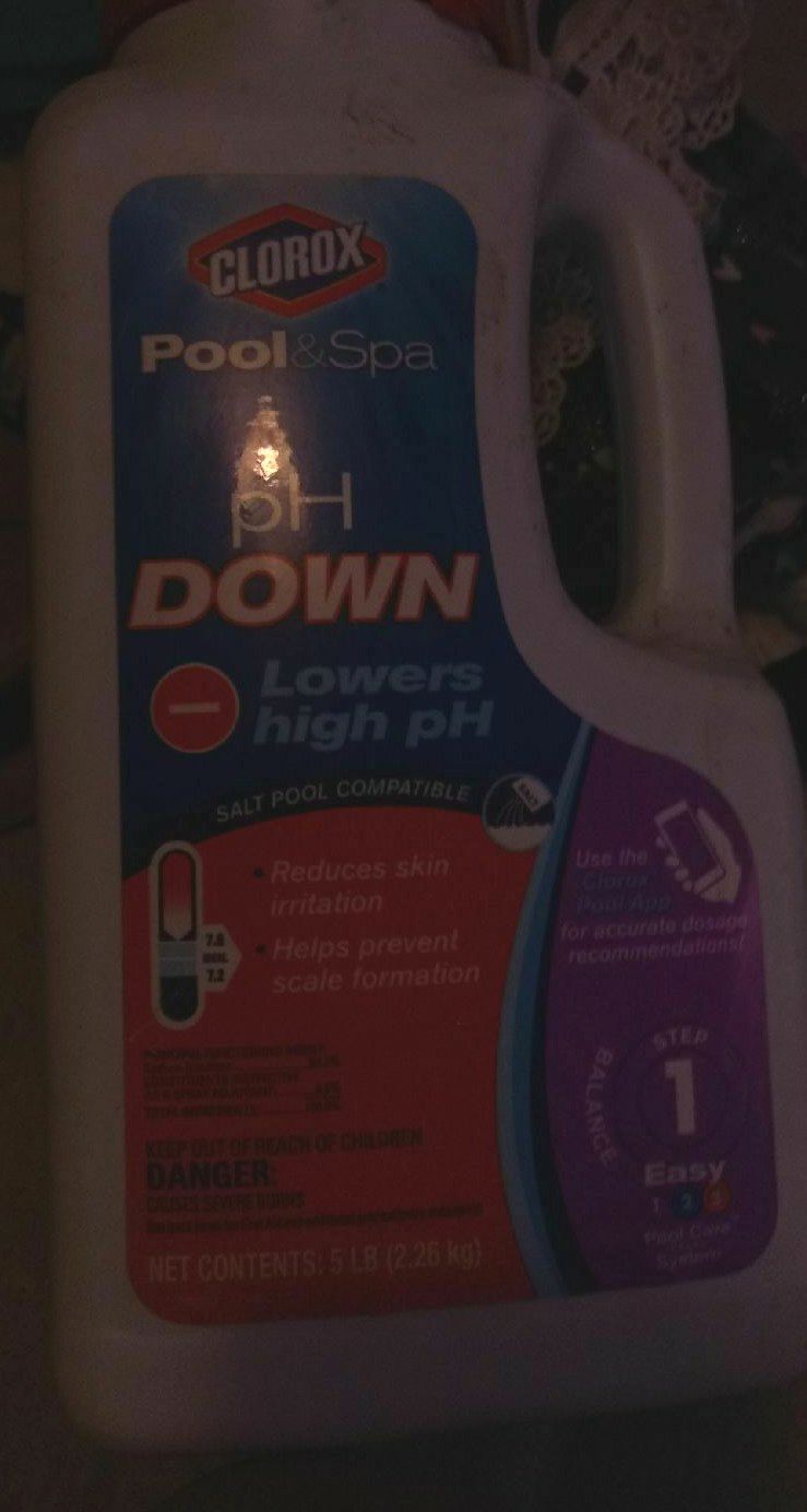 Clorox pool and spa ph down lowers high