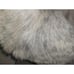 Genuine Goat hide fur small handbag, with top handles, silver gray