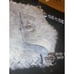 Genuine Goat hide fur small handbag, with top handles, silver gray