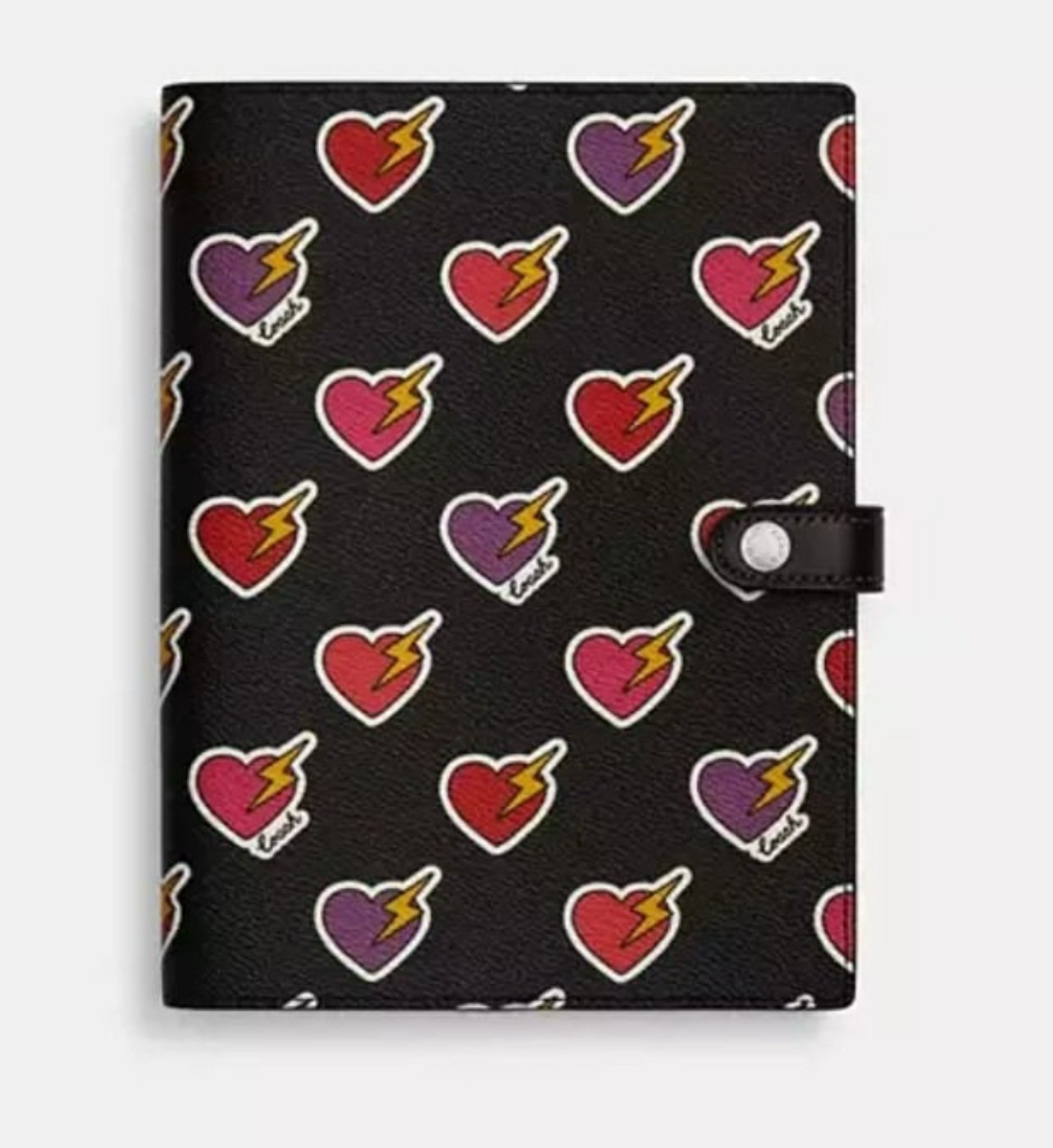 Coach Notebook Heart Bolt print CW543 NWT LAST ONE