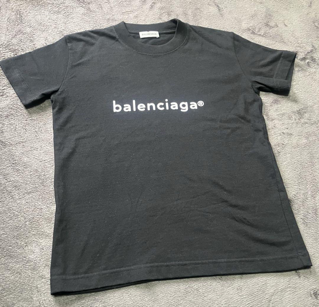 Balenciaga Black Short Sleeve T-Shirt with Logo Don Logo for Women
