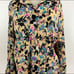 Vintage 70s Floral Top Medium Blouse Button Front Long Sleeve Montgomery Ward