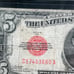 1928 5 notes different color seals