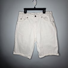 Vintage Levis 550 70s Denim Shorts Orange Tab White Jorts Womens 32